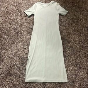 Mint Green Ribbed Maxi Dress XS NWT